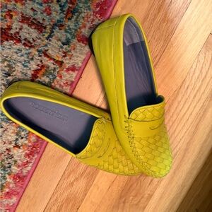 Robert Zur Women's Bright Yellow Woven Loafers